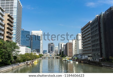 view of shibaura canal tokyo