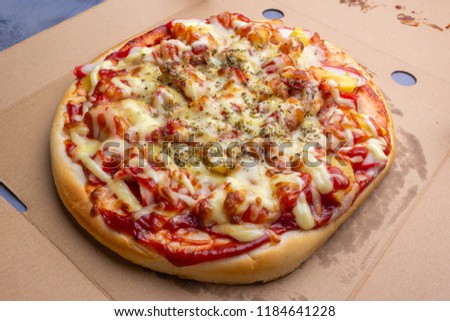 Pizza with appetizing sauce