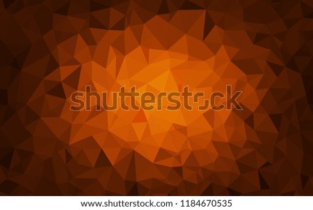 Dark Orange vector abstract mosaic background. Colorful abstract illustration with triangles. Textured pattern for your backgrounds.