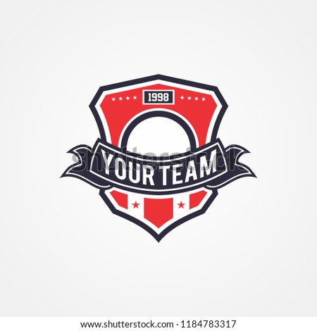 Sports team or campaign or national and patriotic badge logo template