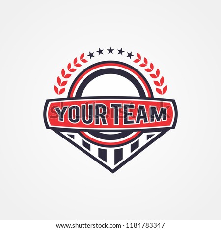 Sports team or campaign or national and patriotic badge logo template