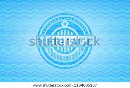 Heritage water style badge.