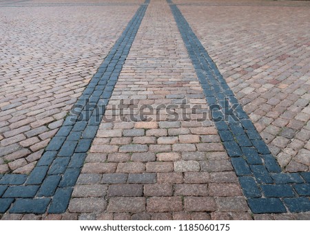Abstract cobblestone pathway