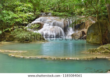 Waterfall bluecolor in thailand