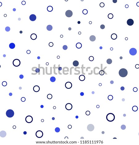 Dark BLUE vector seamless background with bubbles. Modern abstract illustration with colorful water drops. Trendy design for wallpaper, fabric makers.