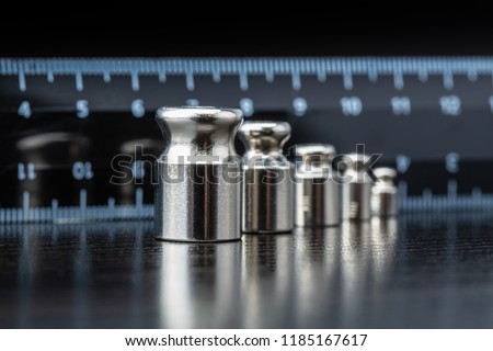 Weights calibration standard Royalty-Free Stock Photo #1185167617