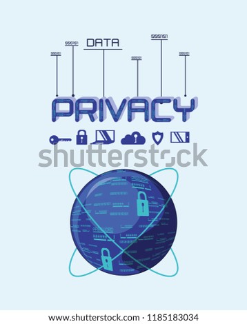 data privacy set icons