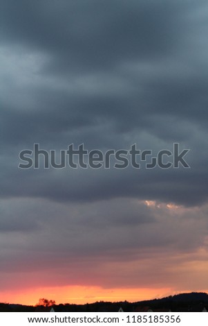 heavy cloud stormy moods scene landscape burning sky