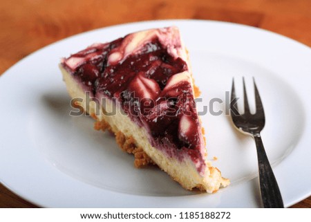 Slice of Blueberry Cheese Cake