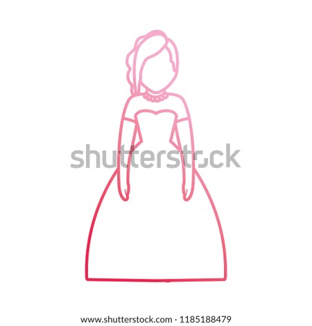 cartoon bride icon