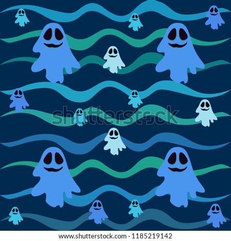 Halloween spirit night vector background