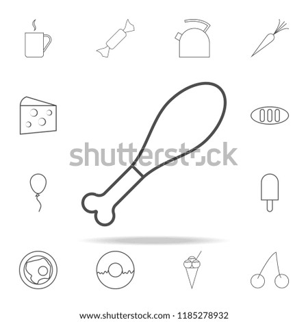 Chicken's leg icon. web icons universal set for web and mobile on white background