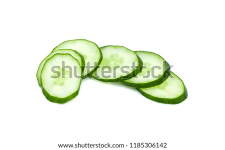 cucumber slice, isolated on a white background