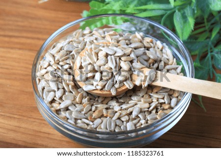 Sunflower Seeds in a Glass Bowl 
