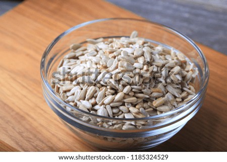 Sunflower Seeds in a Glass Bowl 