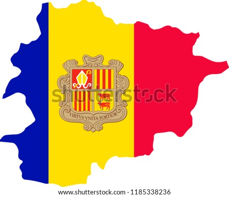 Vector map of Andorra. Isolated, white background