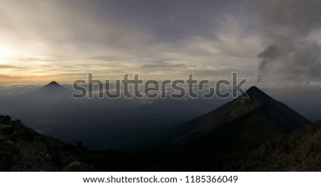 Volcano landscape of Guatemala