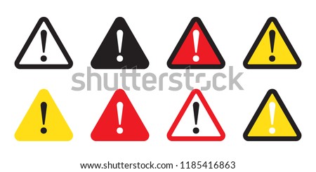 Danger sign, warning sign, attention sign. Danger warning attention icon. Royalty-Free Stock Photo #1185416863