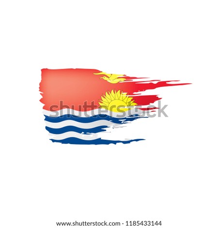 Kiribati flag, vector illustration on a white background.