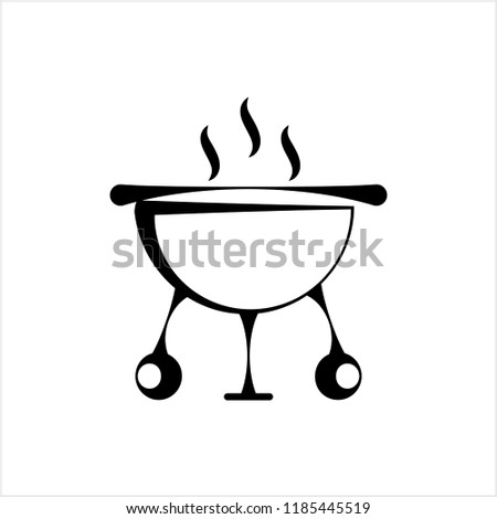 Barbecue Icon, Food Grill, Vector Art Illustration