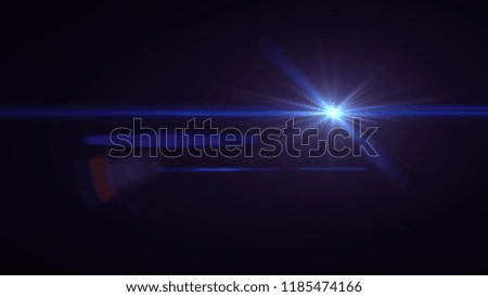Blue lens flare light