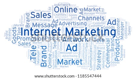 Word cloud with text Internet Marketing.