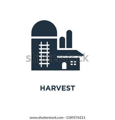 Harvest icon. Black filled vector illustration. Harvest symbol on white background. Can be used in web and mobile.