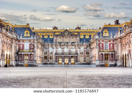 Versailles palace in Paris, France Royalty-Free Stock Photo #1185576847