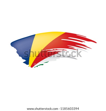 Seychelles flag, vector illustration on a white background.