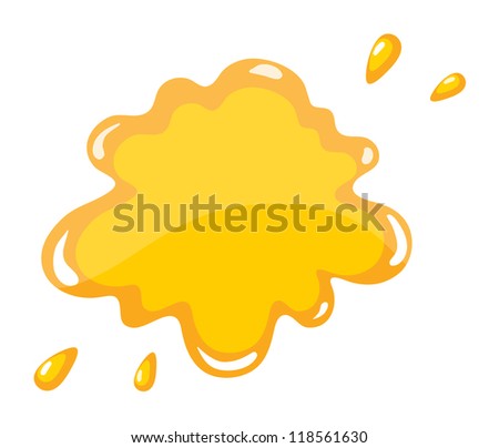illustration of yellow color splash on a white background