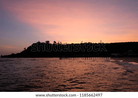 Sunset at Sok San Beach Koh Rong, Cambodia