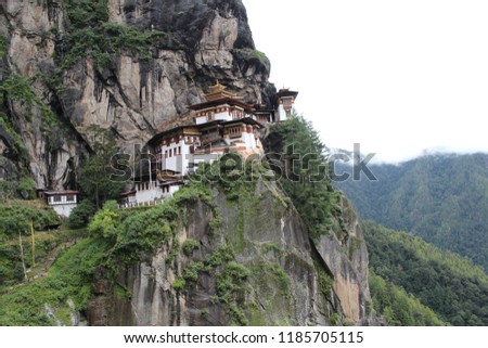 Tiger's Nest temple in the Kingdom of Bhutan