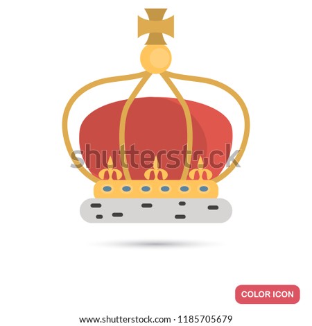 Crown English Kings color flat icon