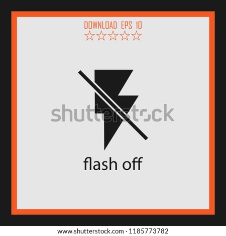 flash off  vector icon