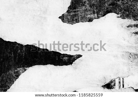 Blank white creased crumpled paper texture background old grunge ripped torn vintage collage posters placards empty space text Royalty-Free Stock Photo #1185825559