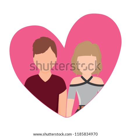 heart with couple design
