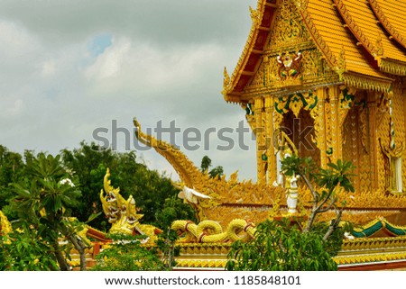 The sculpture in Buddhist architecture of Thailand.