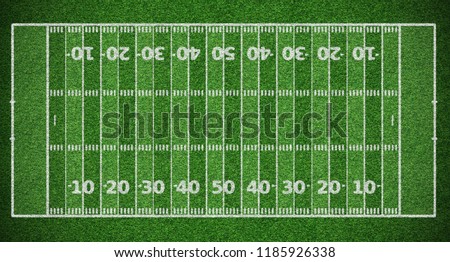 top view of american football field