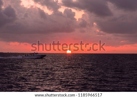 sunset landscape in the indian ocean