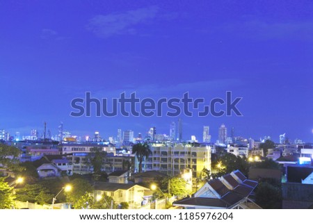 Evening view of the city