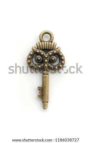 vintage key isolated on white