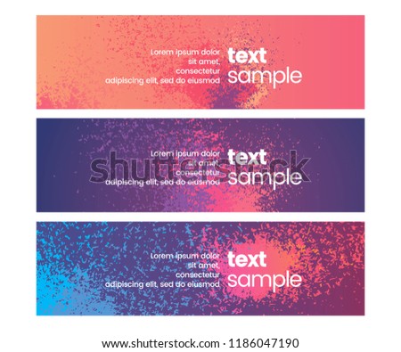 Set of 3 abstract banner, flyer, card templates. Vector. 