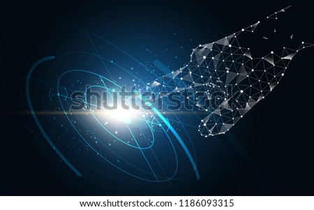 Hand touch selection,touch the future abstract technology innovation concept
 Royalty-Free Stock Photo #1186093315