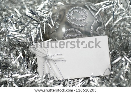 Blank card with christmas decoration