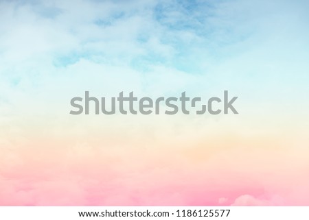 sun and cloud background with a pastel colored Royalty-Free Stock Photo #1186125577