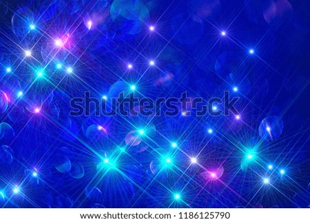 Modern blue background of twinkling stars