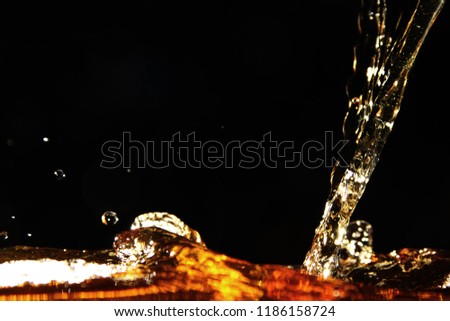 Water splash / A drink is a liquid intended for human consumption. Common types of drinks include plain drinking water, milk, coffee, tea, hot chocolate and soft drinks