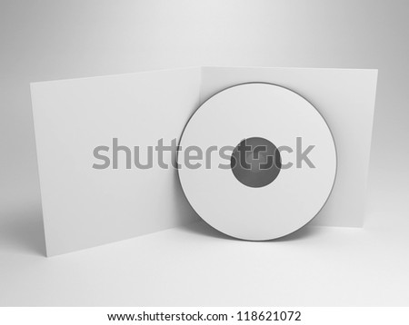 cd with opened cover - render Royalty-Free Stock Photo #118621072