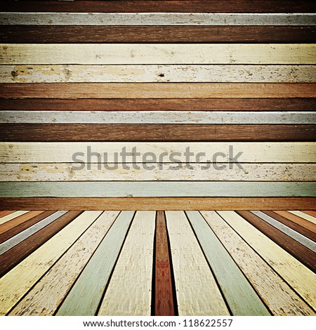 Retro striped wood background - lomo