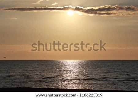Baltic sea sunset. 